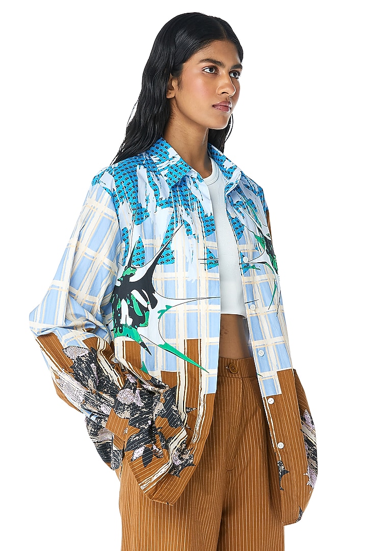 Multi-Colored Cotton Engineered Printed Co-Ord Set by Kanika Goyal at Pernia's Pop Up Shop