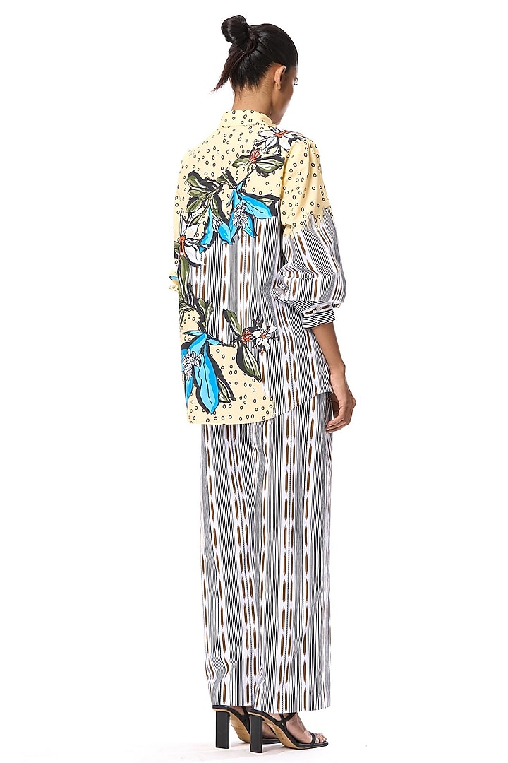 Multi-Colored Cotton Printed & Embellished Co-Ord Set by Kanika Goyal at Pernia's Pop Up Shop