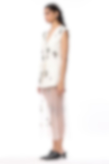 Ivory Polyester Embellished Slip Vacation Dress by Kanika Goyal at Pernia's Pop Up Shop