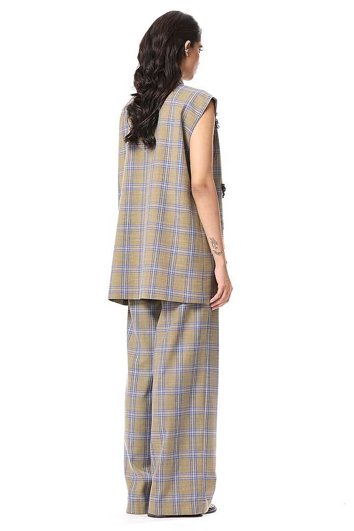 Grey Polyester Embellished Blazer by Kanika Goyal at Pernia's Pop Up Shop