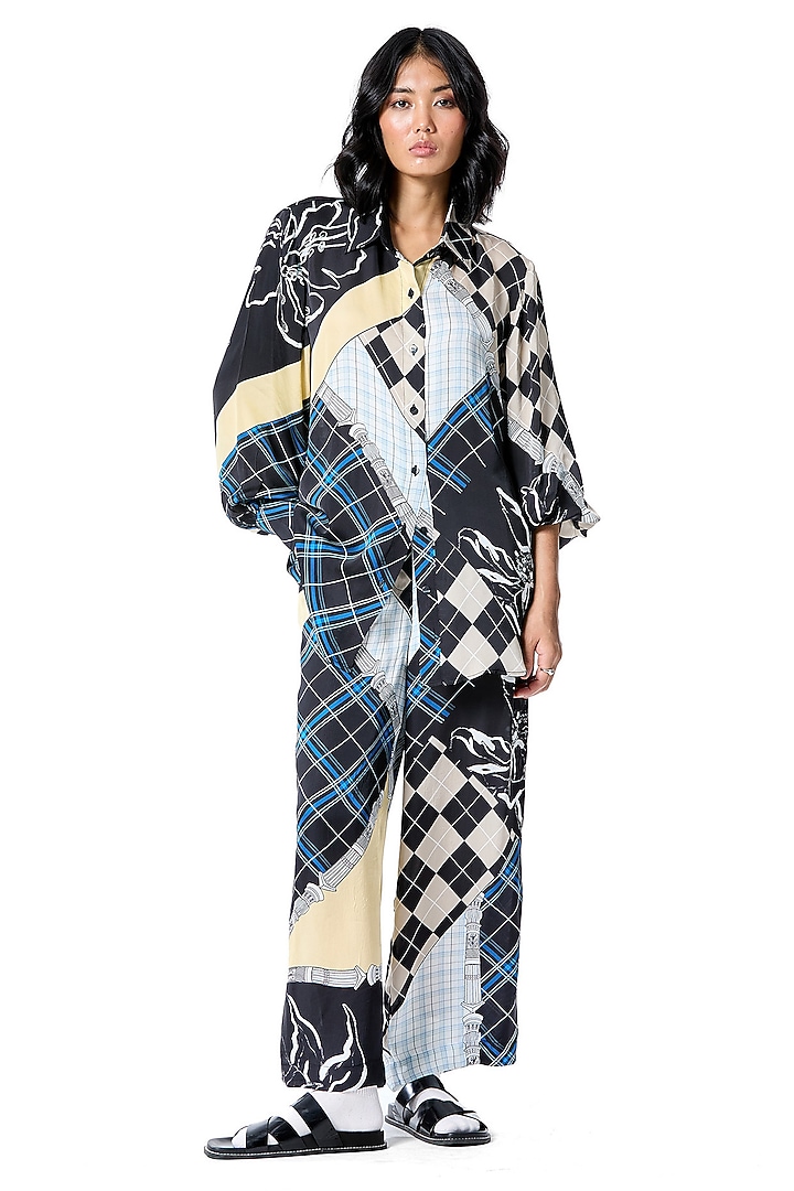 Multi-Colored Polyester Printed Co-Ord Set by Kanika Goyal at Pernia's Pop Up Shop