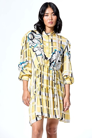 Multi-Colored Polyester Printed Dress by Kanika Goyal