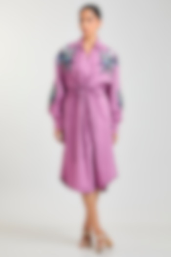 Pink Cotton Cocktail Dress by Kanika Goyal at Pernia's Pop Up Shop