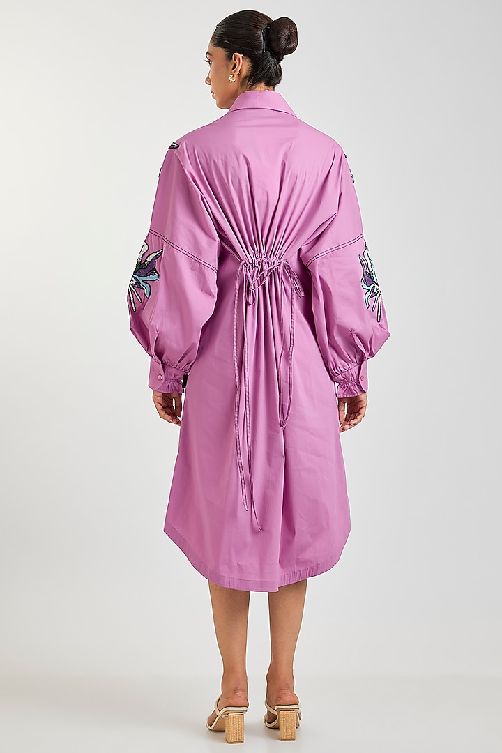 Pink Cotton Cocktail Dress by Kanika Goyal at Pernia's Pop Up Shop