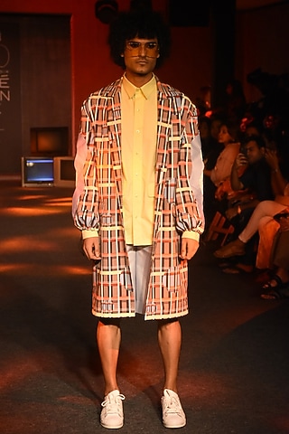 Lime Yellow Poplin Shirt by Kanika Goyal Men