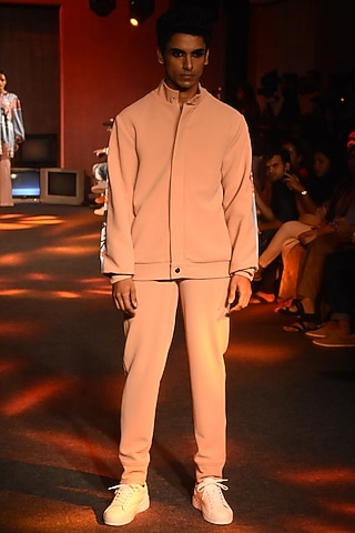 Pink Bougainvillea Jacket by Kanika Goyal Men
