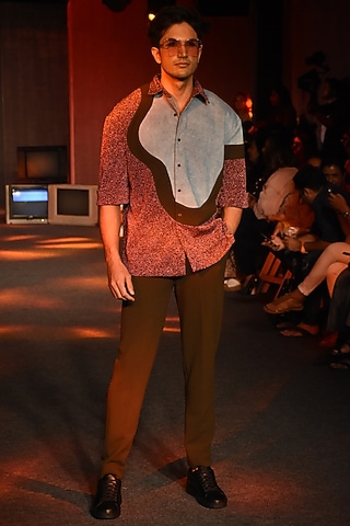 Multi Colored Shirt by Kanika Goyal Men