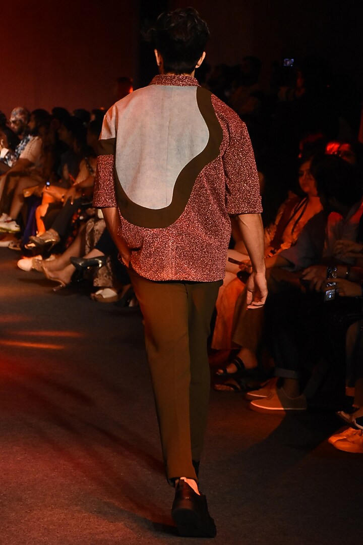 Olive Green Trouser Pants by Kanika Goyal Men at Pernia's Pop Up Shop
