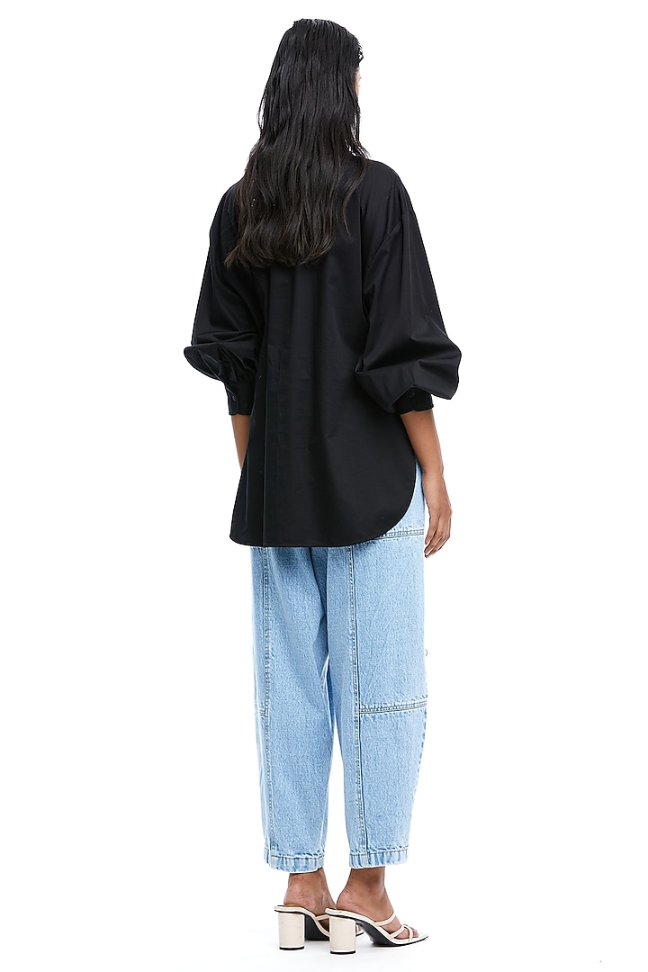 Black & Blue Cotton Co-Ord Set by Kanika Goyal at Pernia's Pop Up Shop