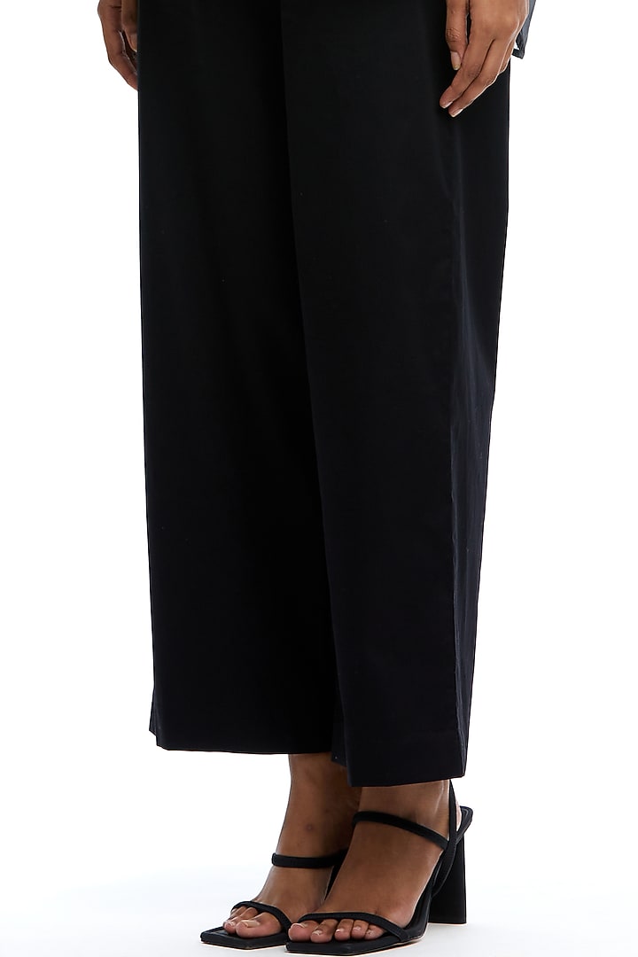 Black Organza Embellished Co-Ord Set by Kanika Goyal at Pernia's Pop Up Shop