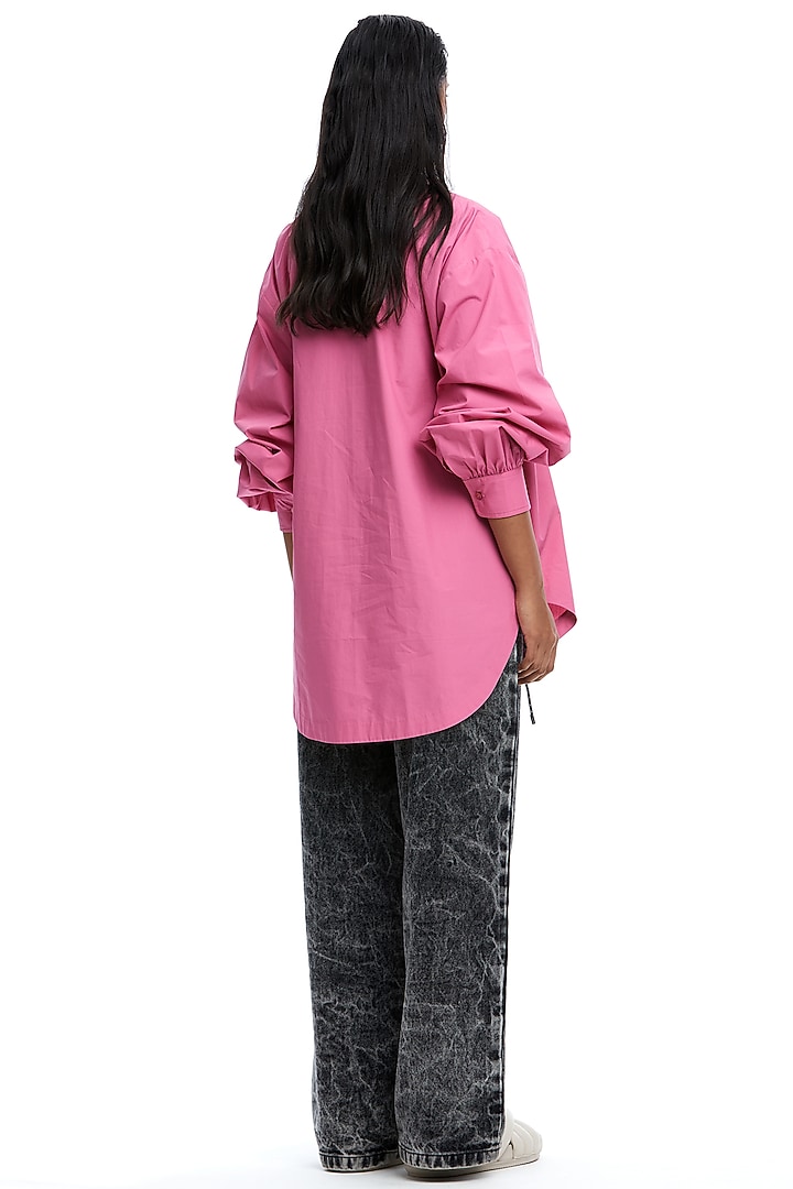 Pink Cotton Shirt by Kanika Goyal at Pernia's Pop Up Shop