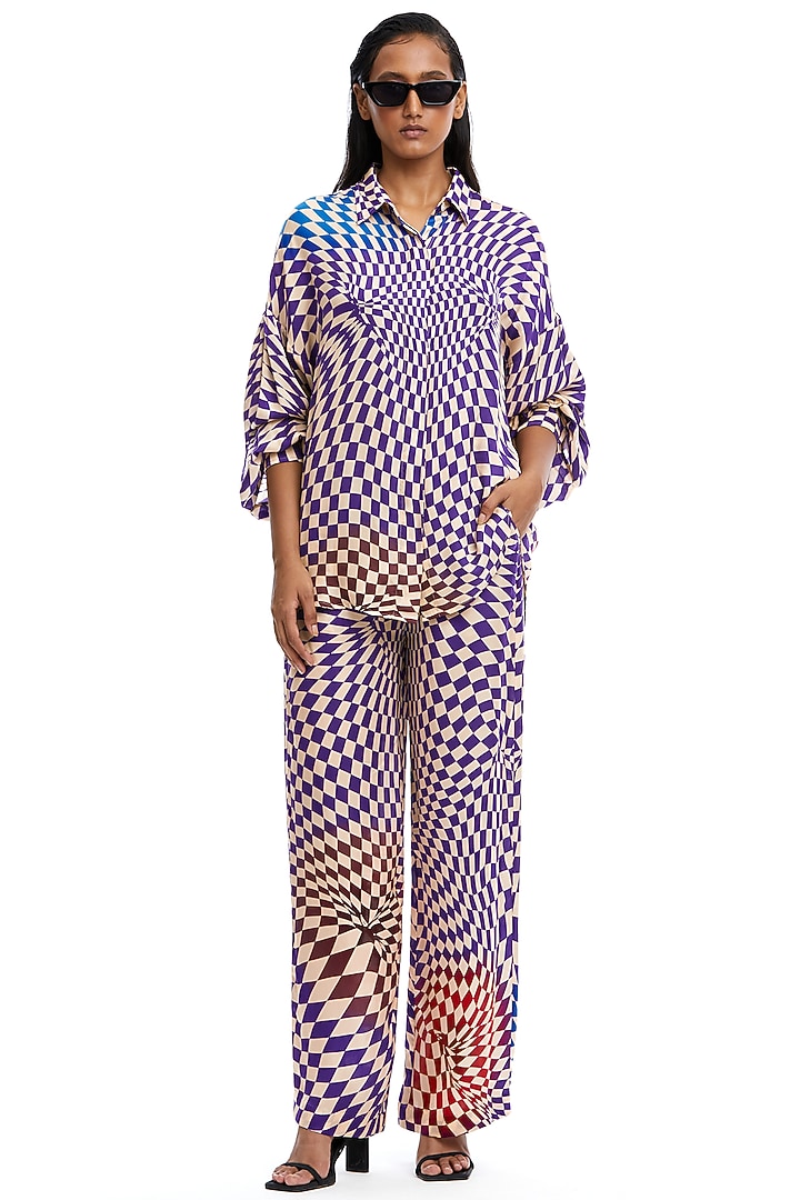 Multi-Colored Cotton Printed Co-Ord Set by Kanika Goyal at Pernia's Pop Up Shop