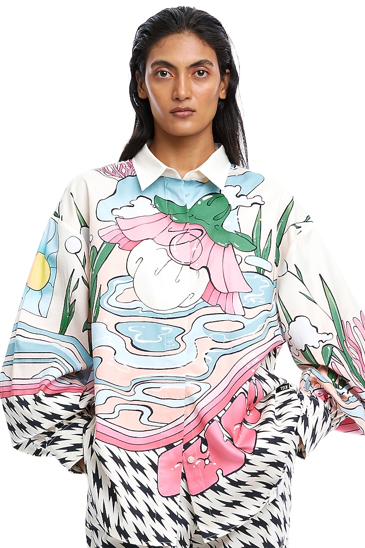 Multi-Colored Cotton Printed Co-Ord Set by Kanika Goyal at Pernia's Pop Up Shop
