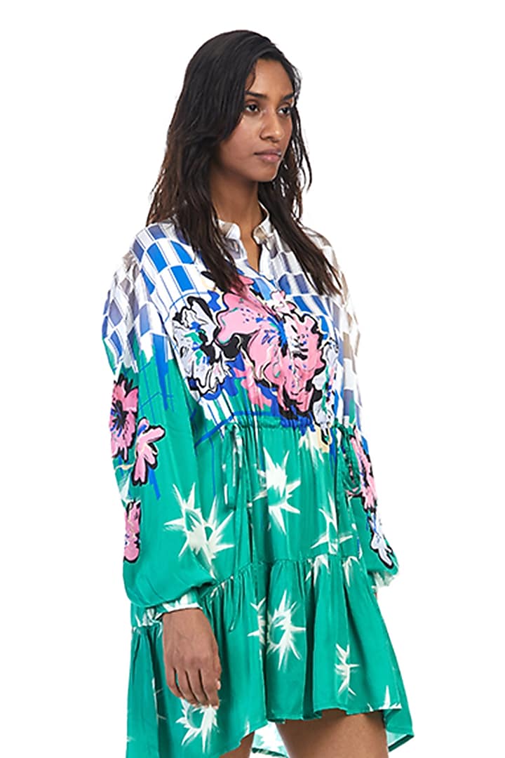 Multi-Colored Polyester Printed Vacation Dress by Kanika Goyal at Pernia's Pop Up Shop