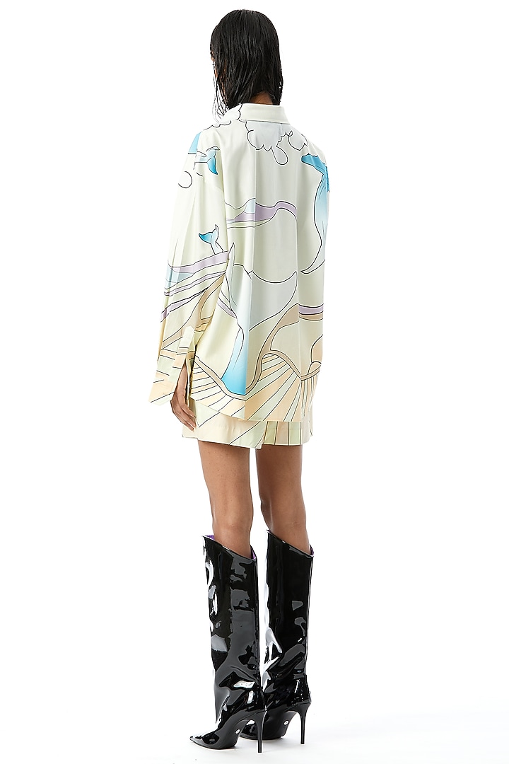 Multi-Colored Cotton Printed Shirt by Kanika Goyal at Pernia's Pop Up Shop
