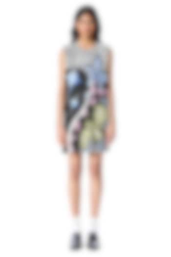 Multi-Colored Polyester Hand Embellished Mini Party Wear Dress by Kanika Goyal at Pernia's Pop Up Shop