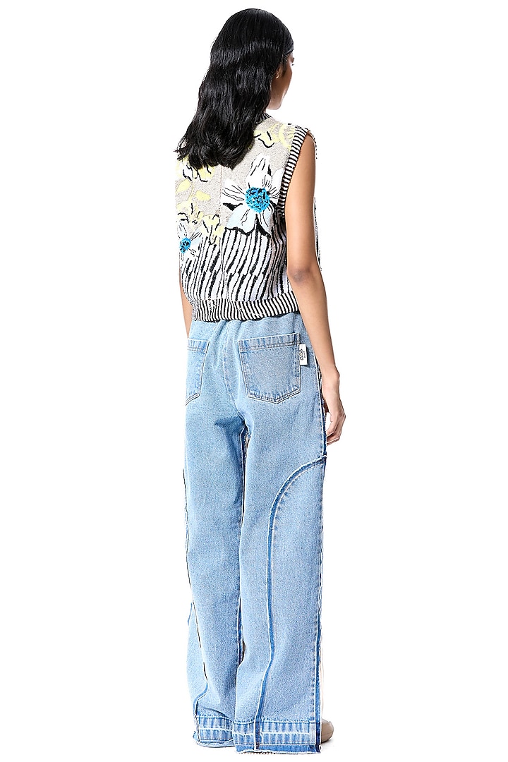 Multi-Colored Polyester Hand Embellished Top by Kanika Goyal at Pernia's Pop Up Shop