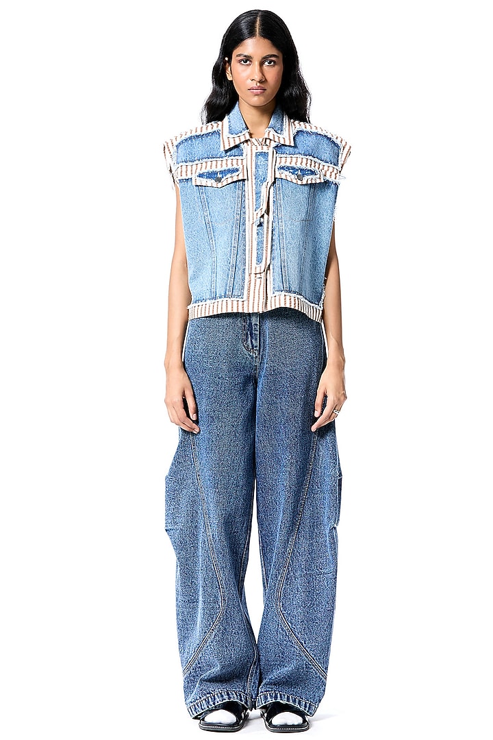 Multi-Colored Cotton Vest by Kanika Goyal at Pernia's Pop Up Shop