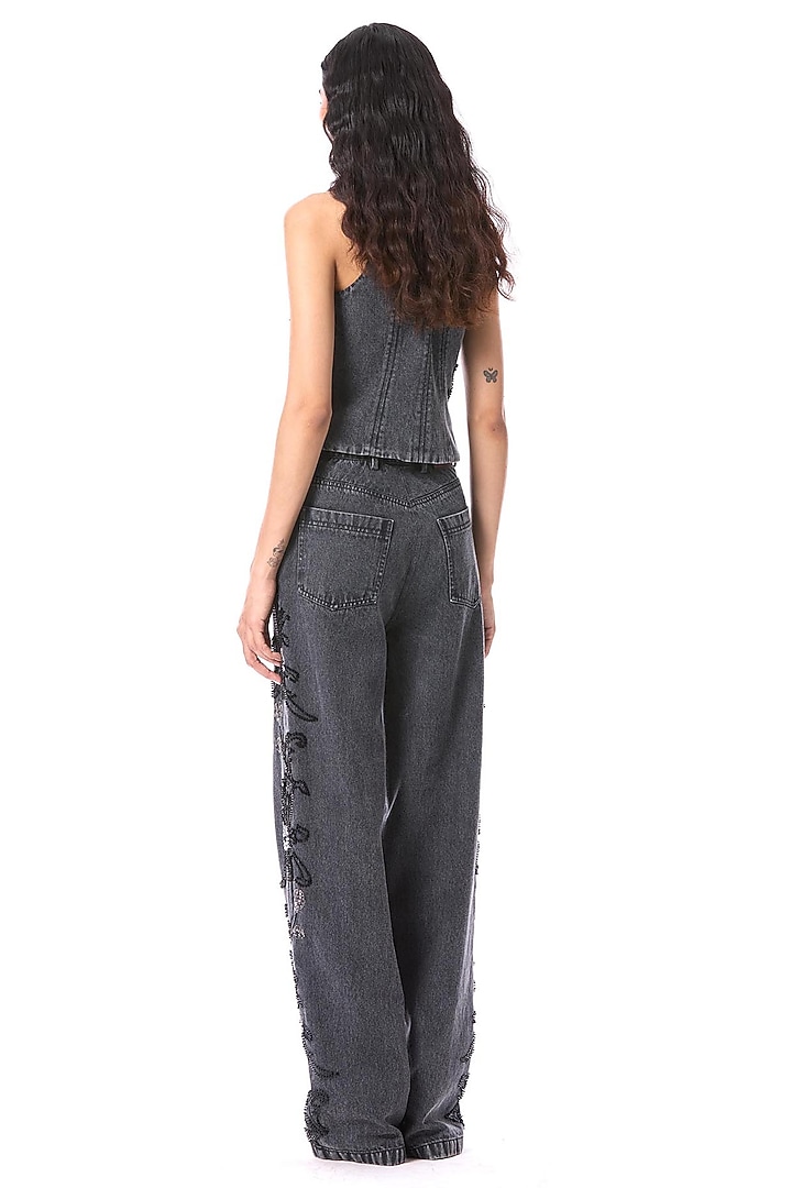 Blue Cotton Vest Top by Kanika Goyal at Pernia's Pop Up Shop