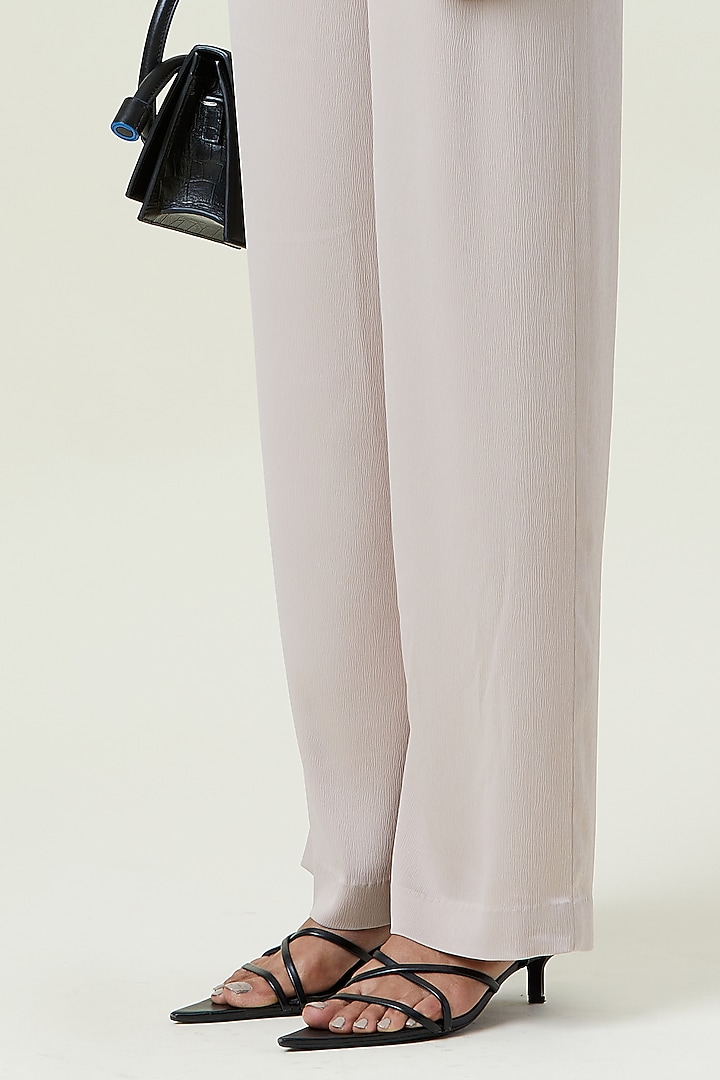 Beige Polyester Hand Embellished Co-Ord Set by Kanika Goyal at Pernia's Pop Up Shop
