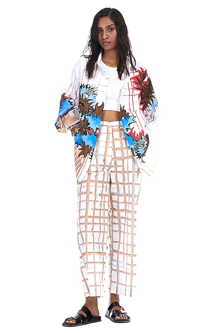 Multi-Colored Cotton Printed Co-Ord Set by Kanika Goyal at Pernia's Pop Up Shop