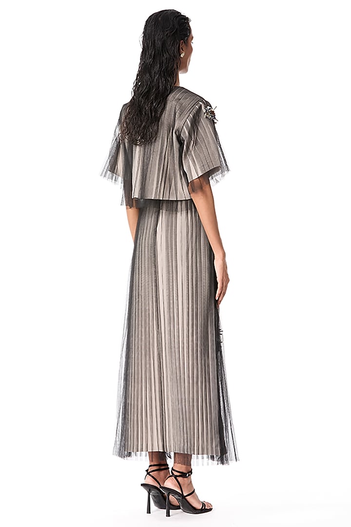 Beige Japanese Crepe Embellished Top by Kanika Goyal at Pernia's Pop Up Shop