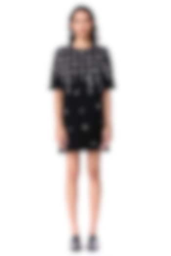 Multi-Colored Polyester Hand Embellished Mini Cocktail Dress by Kanika Goyal at Pernia's Pop Up Shop