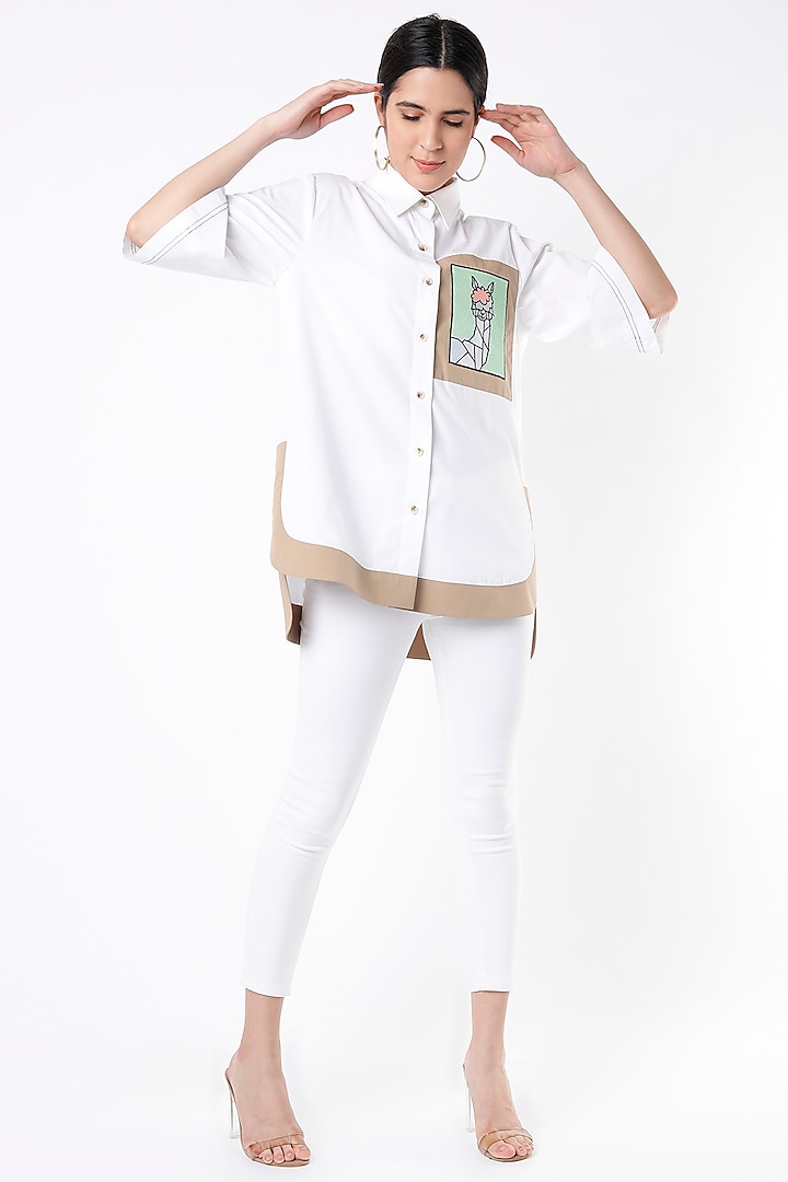 White Cotton Shirt by Kanika Goyal