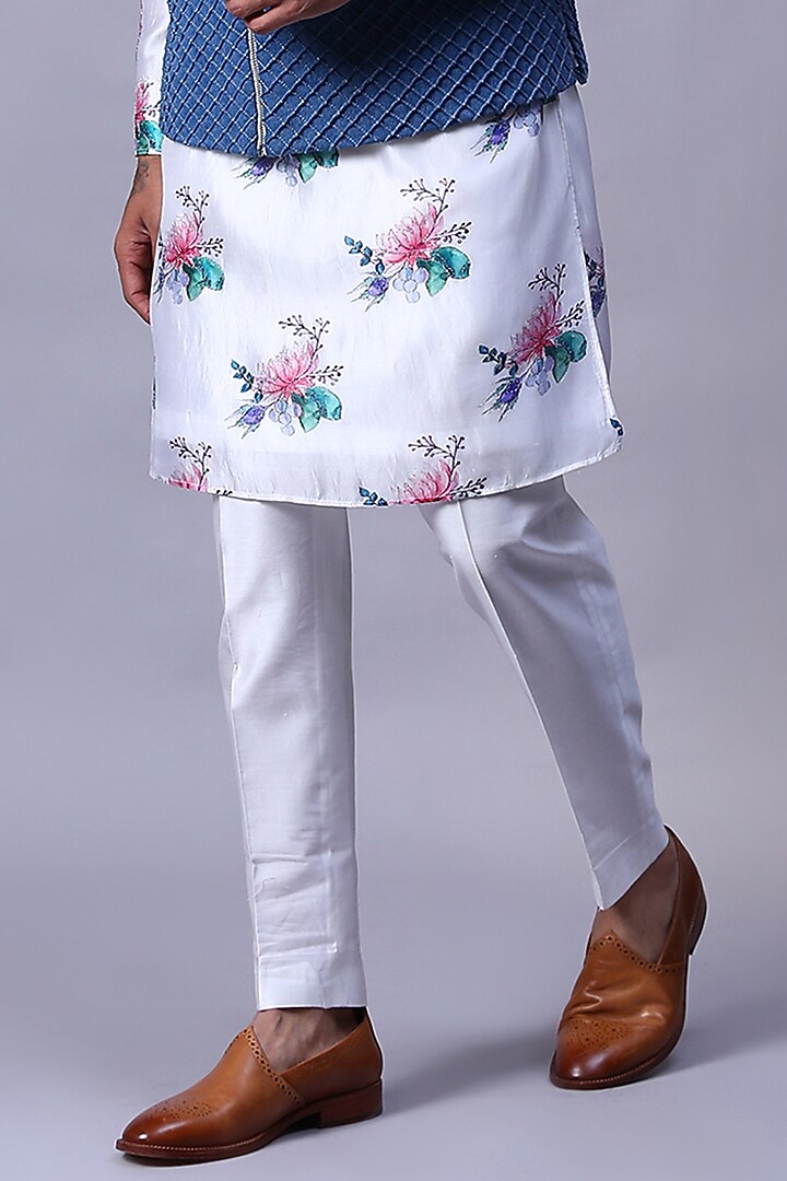 Blue Denim Bundi Set by Kanishk Mehta Designs at Pernia's Pop Up Shop