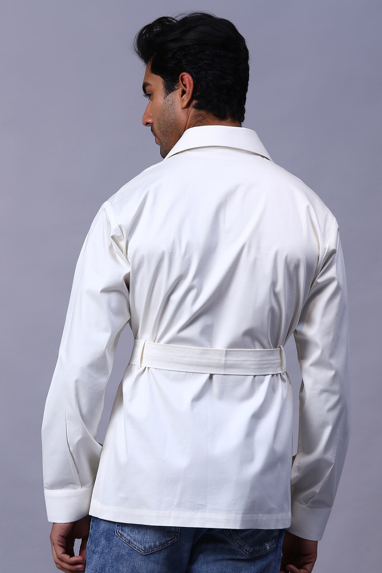 White Pure Cotton Shirt by Kanishk Mehta Designs