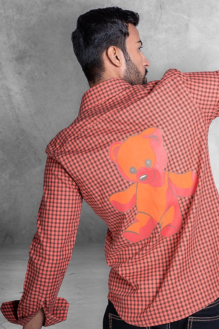 Orange Embroidered Party Wear Shirt by Kanishk Mehta Designs at Pernia's Pop Up Shop