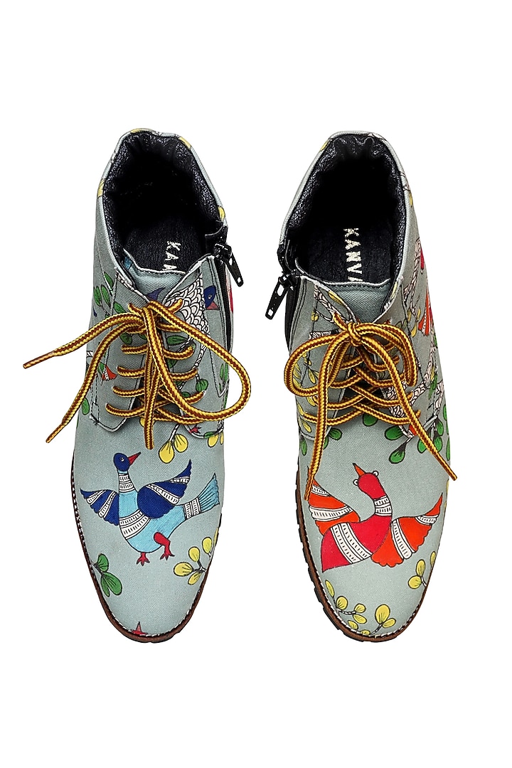 Green Canvas Boots by KANVAS at Pernia's Pop Up Shop