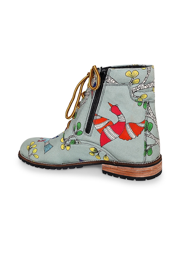 Green Canvas Boots by KANVAS at Pernia's Pop Up Shop