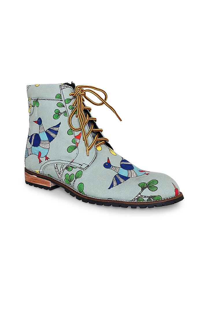 Green Canvas Boots by KANVAS at Pernia's Pop Up Shop