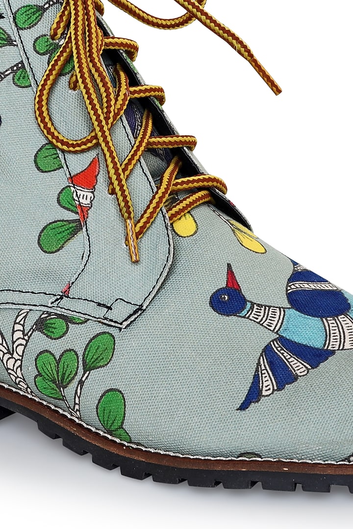 Green Canvas Boots by KANVAS at Pernia's Pop Up Shop