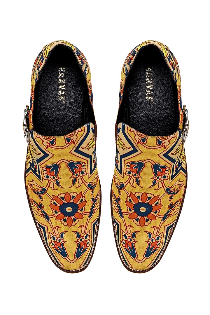 Yellow Silk Loafers by KANVAS at Pernia's Pop Up Shop