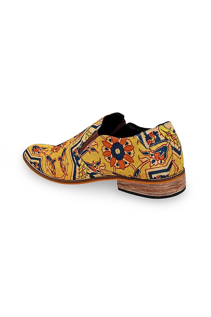 Yellow Silk Loafers by KANVAS at Pernia's Pop Up Shop