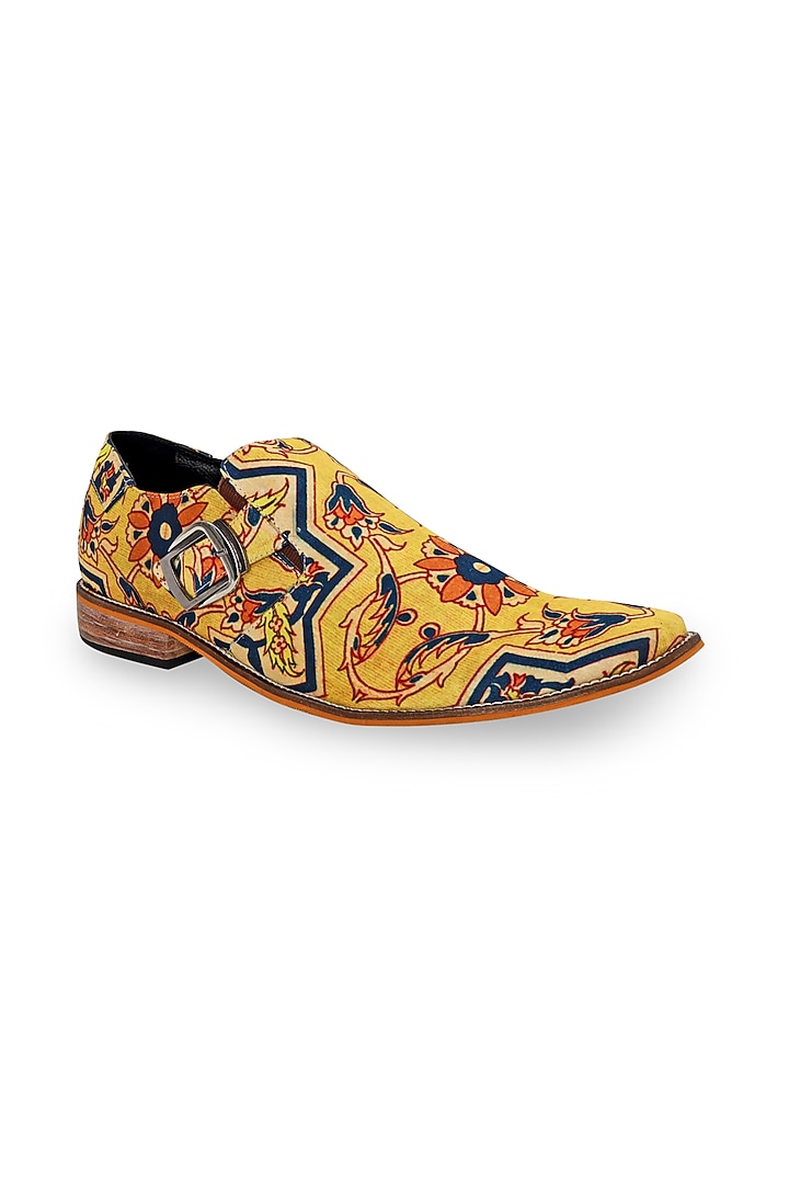 Yellow Silk Loafers by KANVAS at Pernia's Pop Up Shop