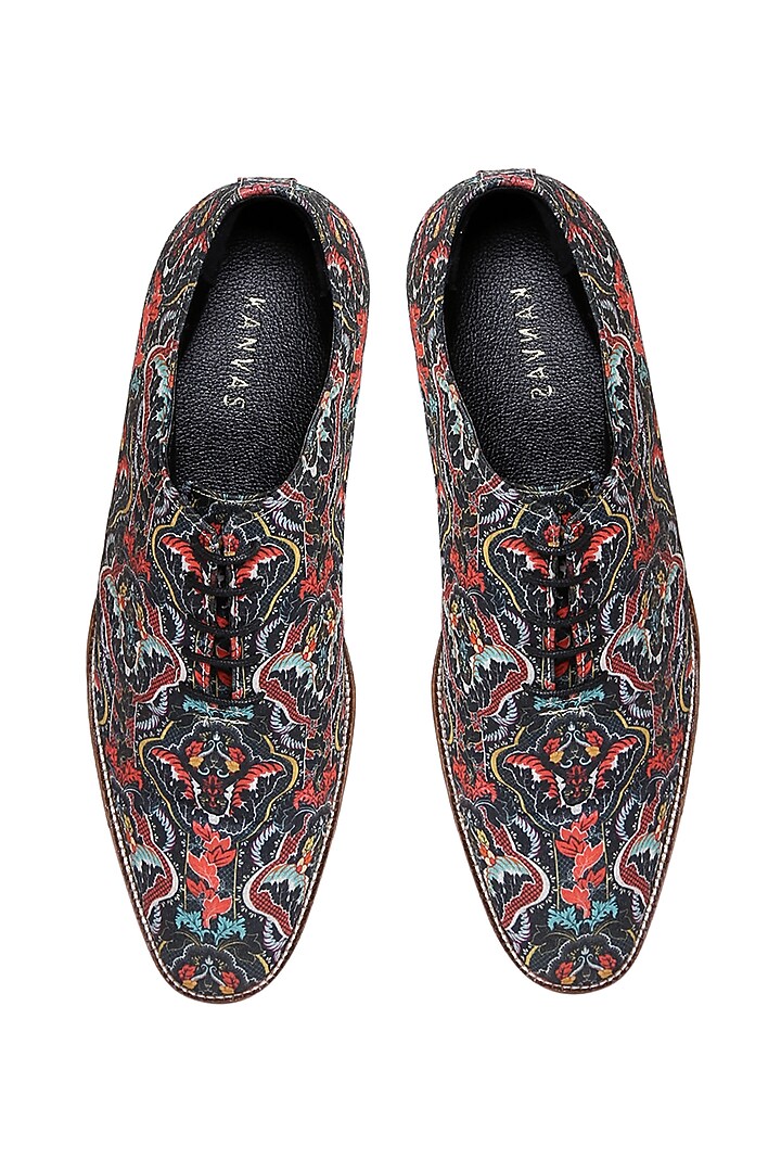 Multi-Colored Silk Whole Cut Shoes by KANVAS at Pernia's Pop Up Shop
