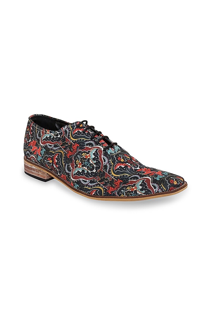 Multi-Colored Silk Whole Cut Shoes by KANVAS at Pernia's Pop Up Shop