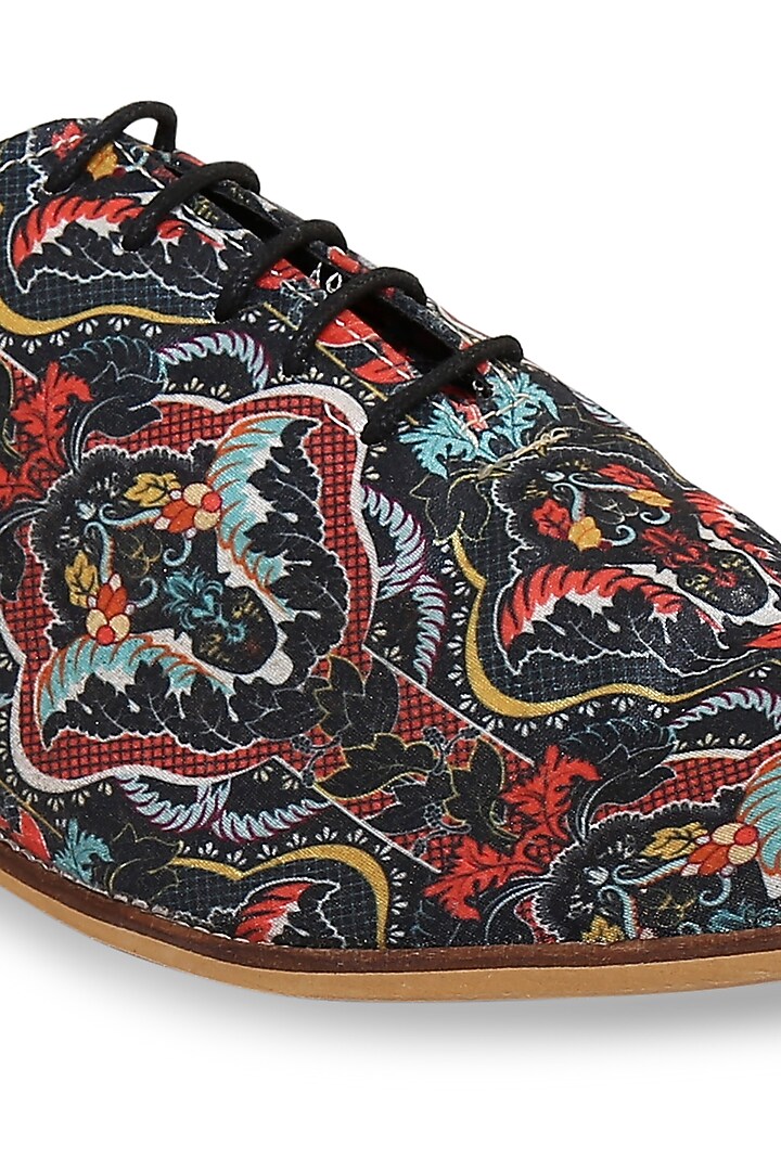 Multi-Colored Silk Whole Cut Shoes by KANVAS at Pernia's Pop Up Shop