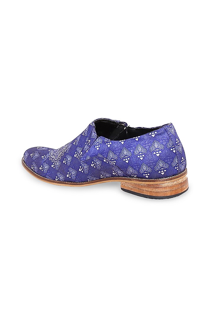 Blue Silk Loafers by KANVAS at Pernia's Pop Up Shop