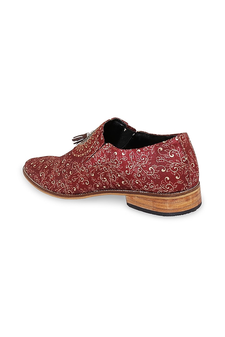 Red Silk Loafers by KANVAS at Pernia's Pop Up Shop