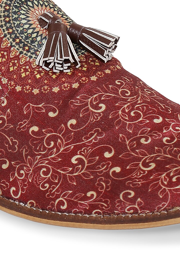 Red Silk Loafers by KANVAS at Pernia's Pop Up Shop