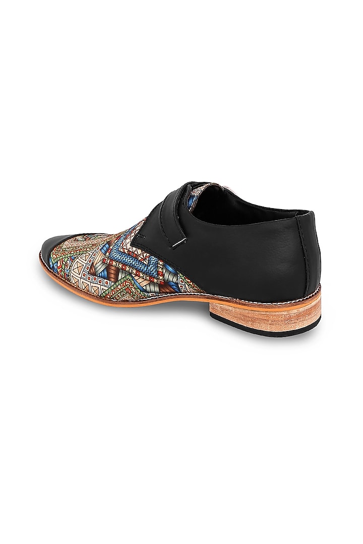 Multi-Colored Silk Monk Shoes by KANVAS at Pernia's Pop Up Shop