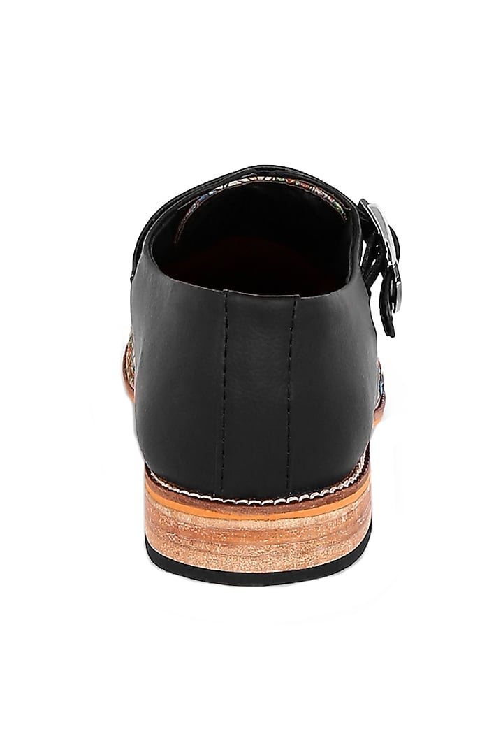 Multi-Colored Silk Monk Shoes by KANVAS at Pernia's Pop Up Shop