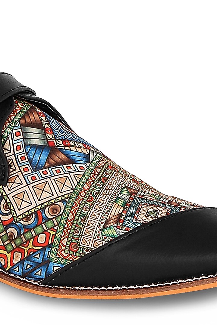 Multi-Colored Silk Monk Shoes by KANVAS at Pernia's Pop Up Shop