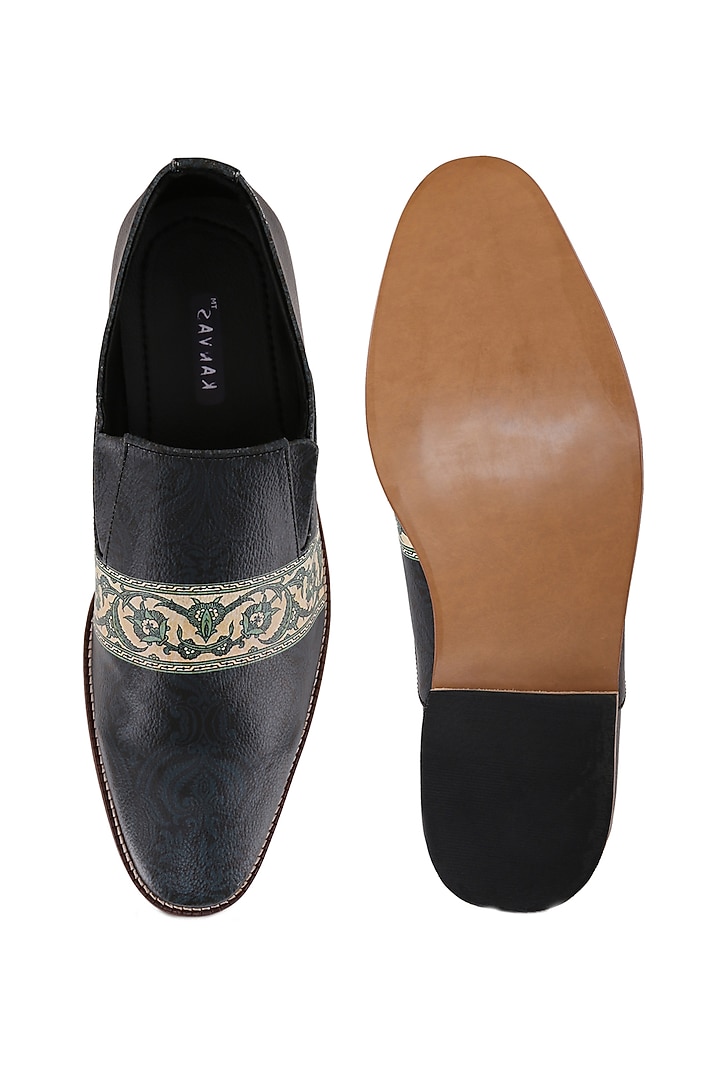 Blue PU Loafers by KANVAS at Pernia's Pop Up Shop