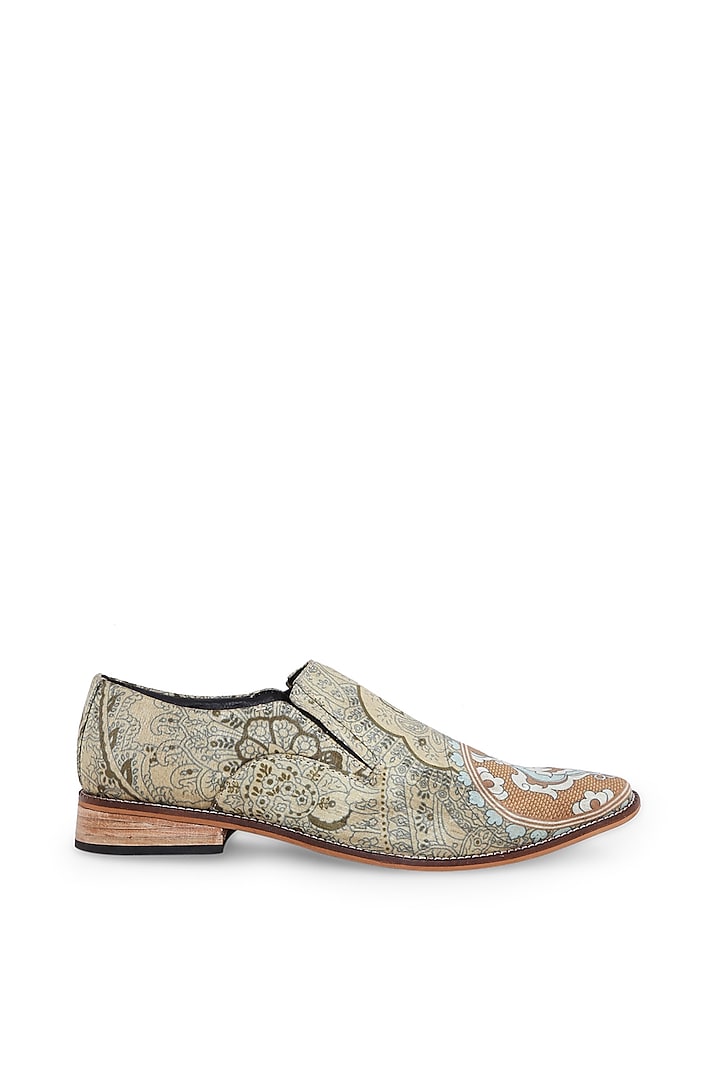 Multi-Colored Silk Loafers by KANVAS