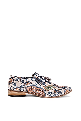 Multi-Colored Silk Loafers by KANVAS